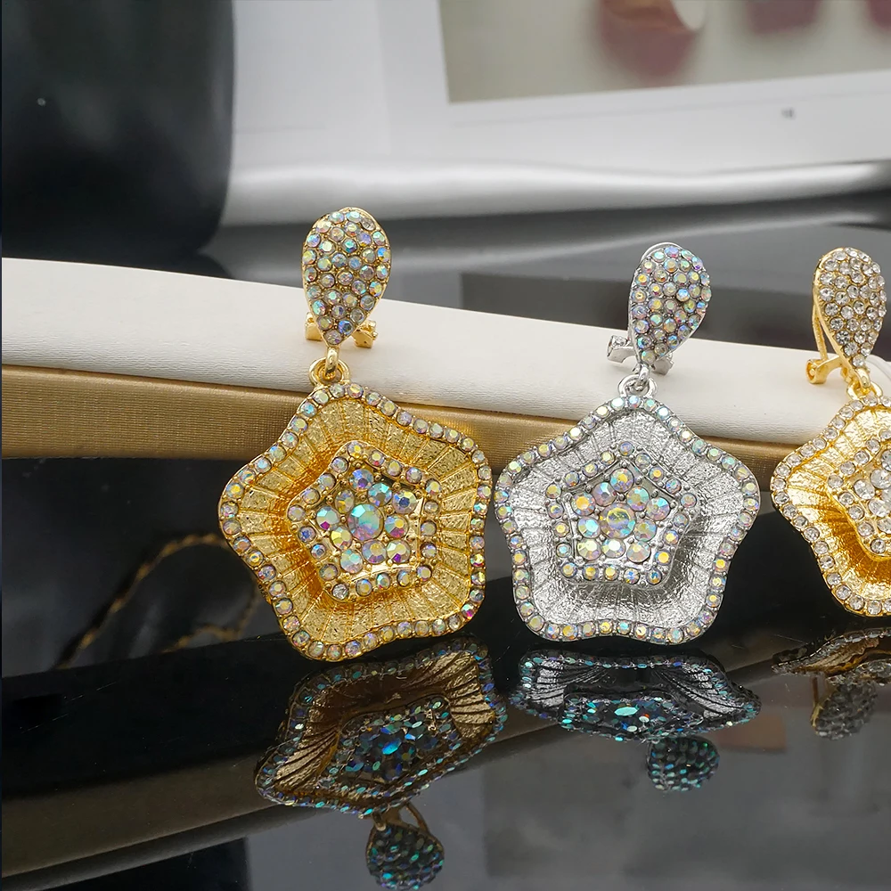 Серьги и подвески золотого цвета ювелирные наборы новый дизайн для африканских