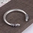 100% 990 Серебряный Тибетский шесть слов из бисера браслет из чистого серебра буддийские Сутра Сердце Браслет-манжета Тибетский браслет на удачу