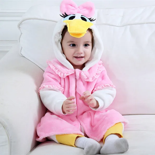 Одежда для маленьких девочек розовый комбинезон на утином пуху зимний молнии