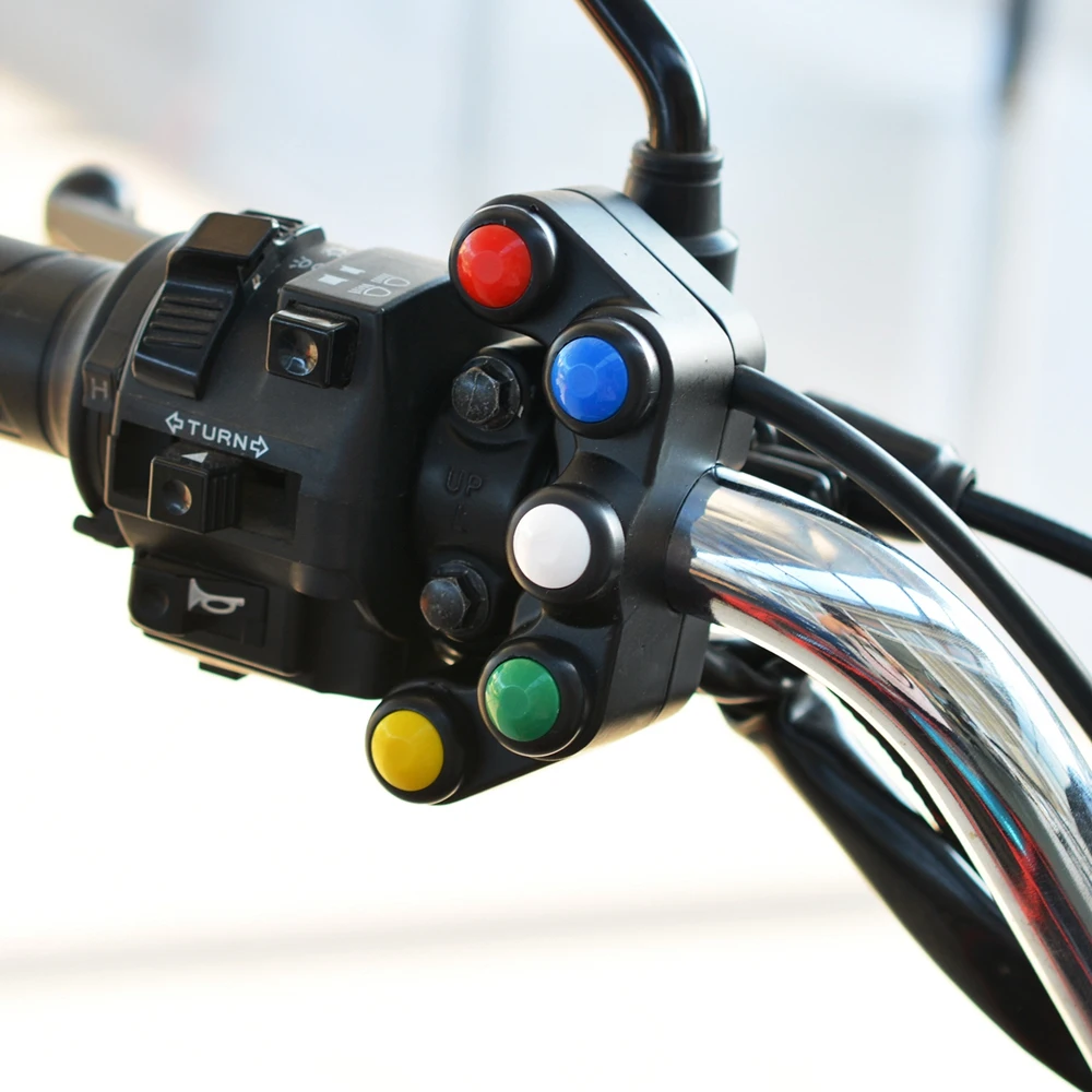 

Motorcycle Switches Motorbike Headlight Switch ON/OFF Button Handlebar Frog Light Switch Horn ON OFF Start Kill