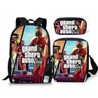Набор школьных сумок с принтом GTA 5 для мальчиков-подростков