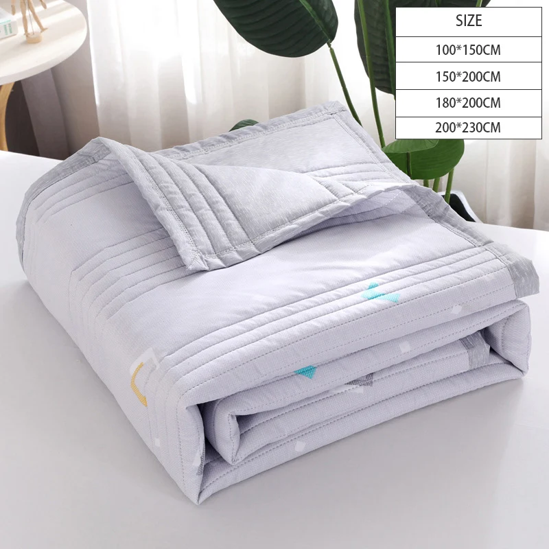 

Summer Double Bedspread Printed Air Condition Nap Quilt Thin Office Sofa Cover Patchwork Office Bedroom Bed Cover Home Decor