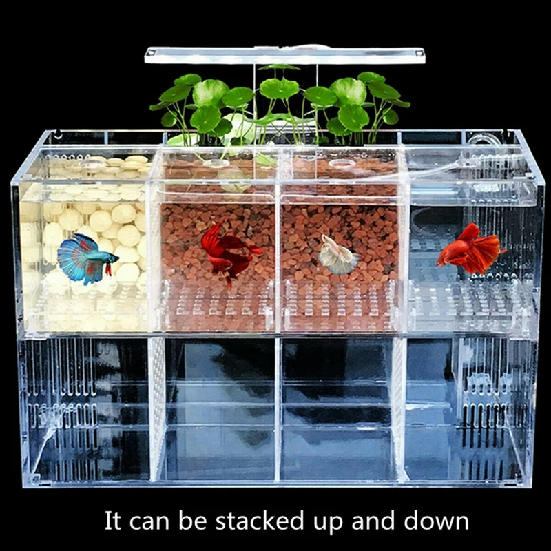 Аквариум светодиодный акриловый Betta Fish Танк набор мини Настольный светильник