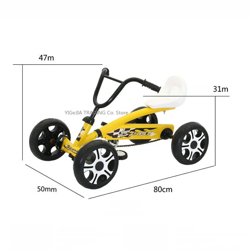 Детские педали на колесах из ЭВА регулируемое сиденье 4-колесный картинг для