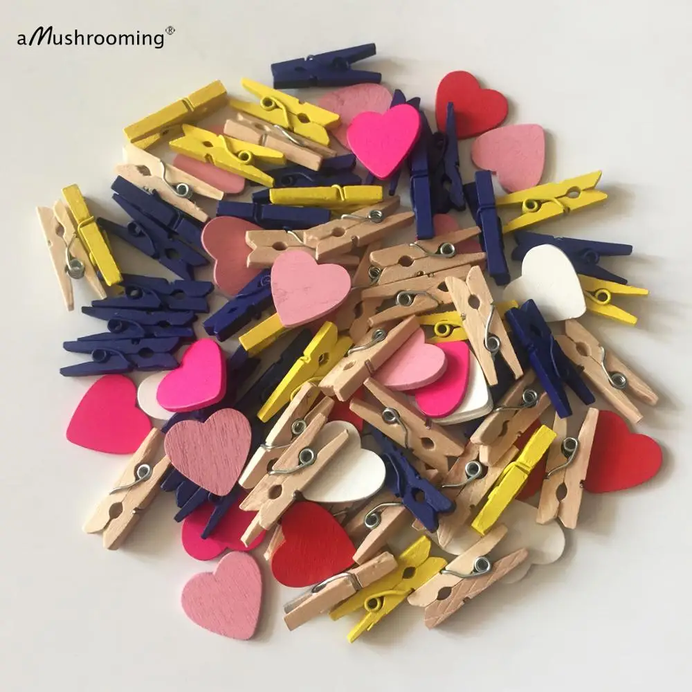 25 шт. Разноцветные деревянные колышки Красочные Мини прищепки мини 1 дюйм