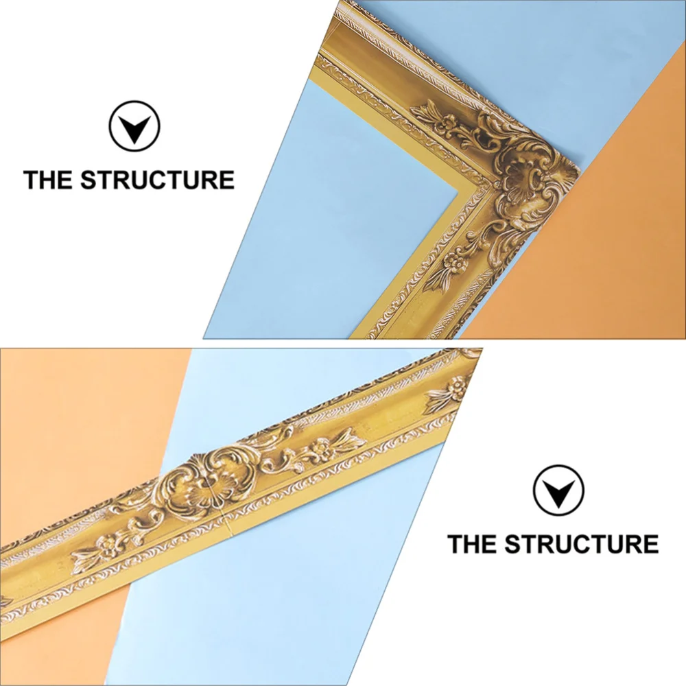 

1 Set 3Pcs Picture Cutouts Wedding Photography Paper Picture Frames Cutouts (Golden)