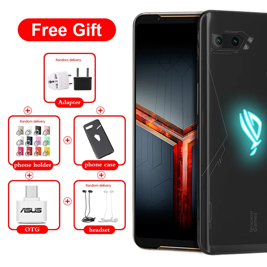 Asus ROG Phone II ZS660KL мобильный телефон с двумя sim-картами 8GB 128GB Snapdragon855+ 6,5" 1080x2340 6000mAh 48MP NFC Android 9,0 ROG Phone 2