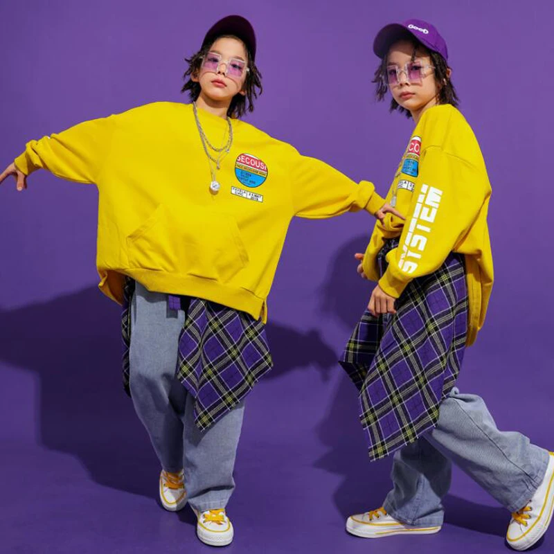 Детская крутая желтая толстовка с принтом Рубашки Топы повседневные штаны для