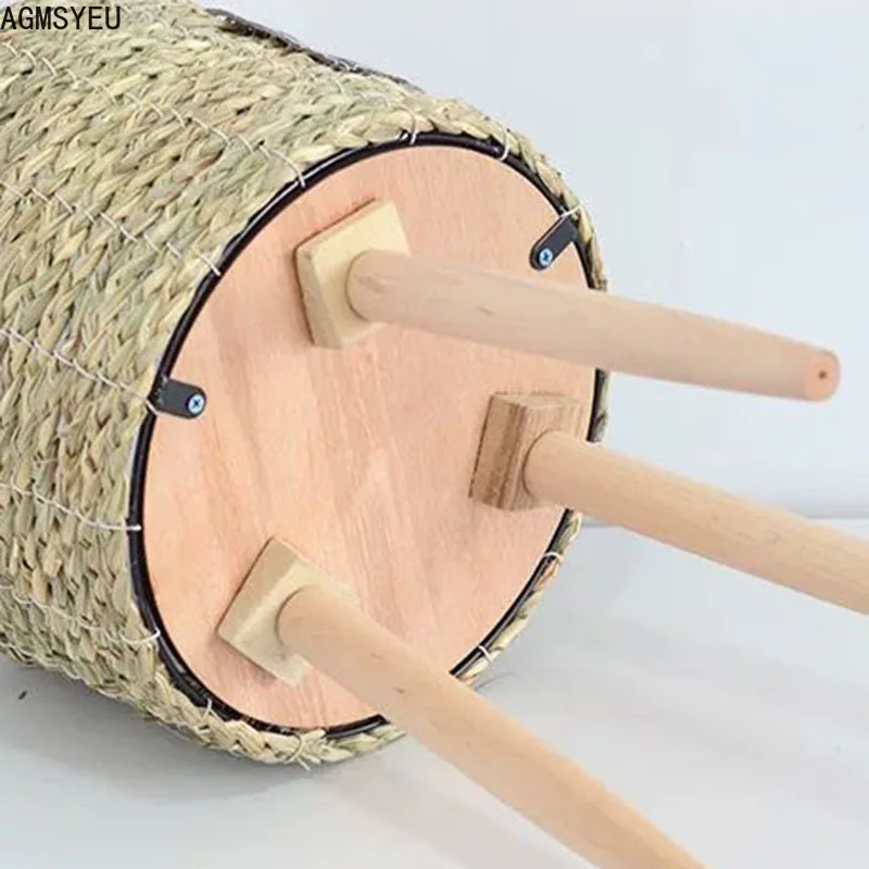 AGMSYEU креативная соломенная цветочная корзина цветочный горшок с ножкой