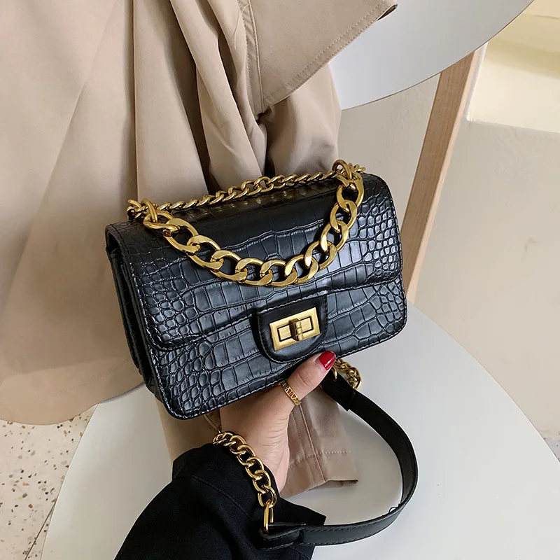 Модная женская сумка с клапаном из крокодиловой кожи дизайнерские сумки женские