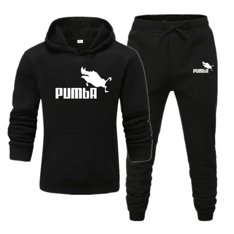 Men Hooded Sweatshirt Suit Running Track Suit Men Pullover Shirt Sports Suit Winter 2Piece Set Casual Wear Sportswear Jacket
