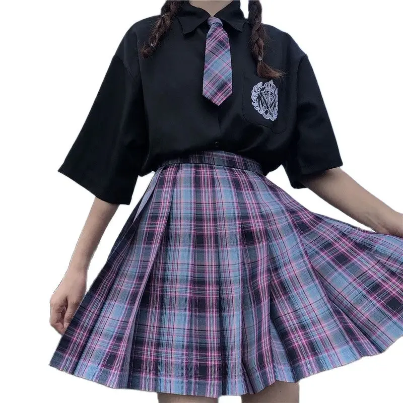Японская Студенческая белая рубашка JK с вышивкой и короткими рукавами женская