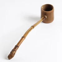 long handled bailer carbonized bamboo root spoon water ladle scoop tea accessories for home tea house