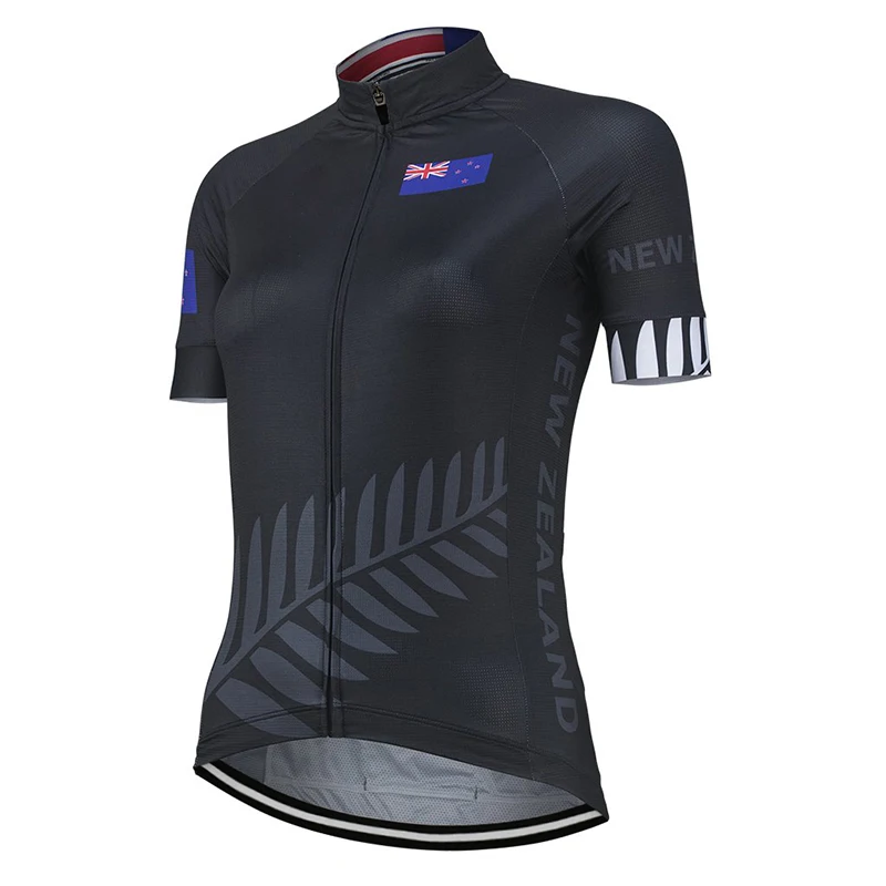 

New 2022 Zealand Summer Women Cycling Jersey Black Bike Clothing Bike Road Mountain Race Cycling Clothing Quick Dry