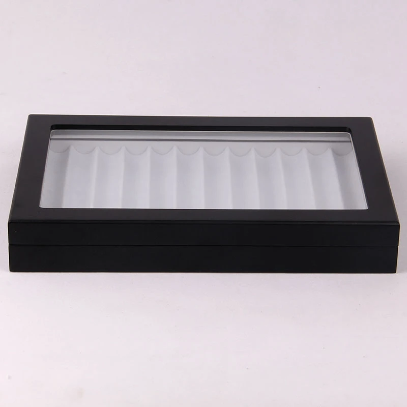 

12 Single-Layer Pen Box Baking Paint Pen Storage Box Display Box Stationery Pen Collection Wooden Box