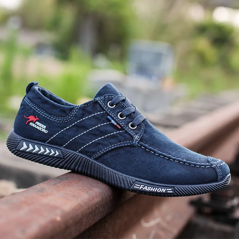 Кеды мужские прогулочные Вулканизированная плоская подошва холщовые обувь для