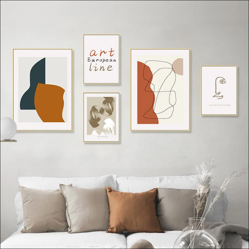 

Abstract loveing Lady Line Drawing Picture Home Decor Canvas Painting Wall Art Figure Body Hand Posters and Print for Living Ro