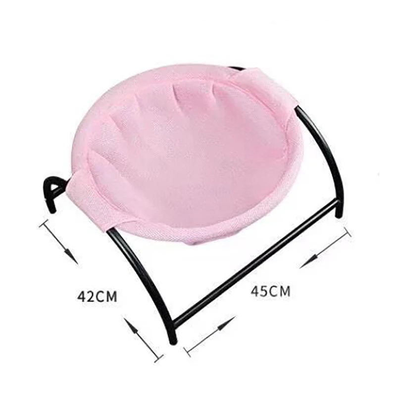 

Summer Cat Bed Hammock Removable Cat Bed Kennel With Metal Bracket All-Seasons Pet Beds Nest For Kitty Puppy Cat Accessories