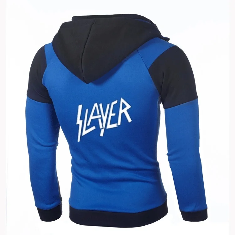 Мужская мода с логотипом SLAYER Рок Хип хоп рассекающая Толстовка Тонкий пуловер