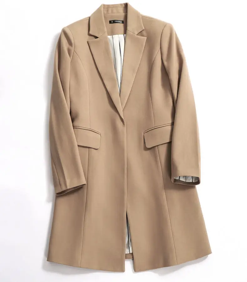 khaki jacket Дамская элегантная офисная одежда платье костюм женский длинный стиль куртка юбка M-4XL размера плюс синтетическая ткань Рабочий костюм f80808 - Цвет: khaki jacket