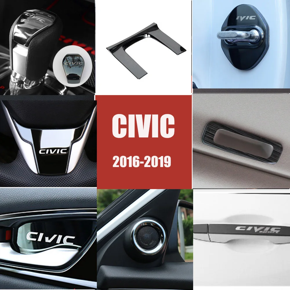 Украшение интерьера автомобиля патч для Honda 10Th CIVIC 2016 2017 2018 2019 2020 Civic 10th