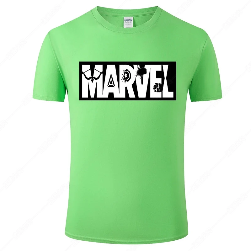 Новая забавная футболка Marvel для мужчин и женщин летняя хлопковая с коротким