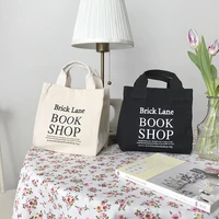 new lunch bag canvas lunch box picnic tote cotton cloth small handbag pouch dinner container food storage bags for office lady