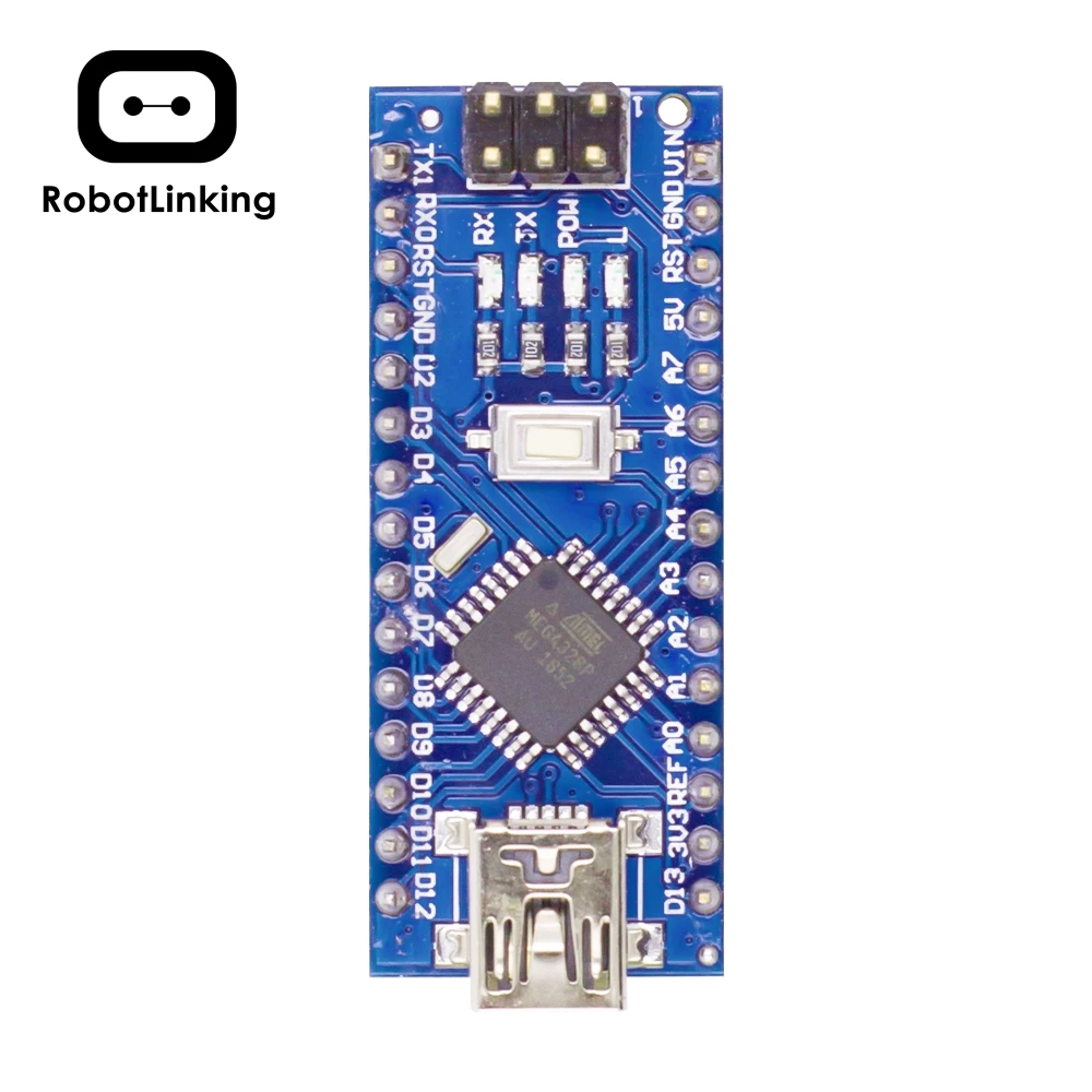 Плата Nano CH340/ATmega328P без USB кабеля совместима с Arduino V3.0 (без кабеля)|controller drivers|controle