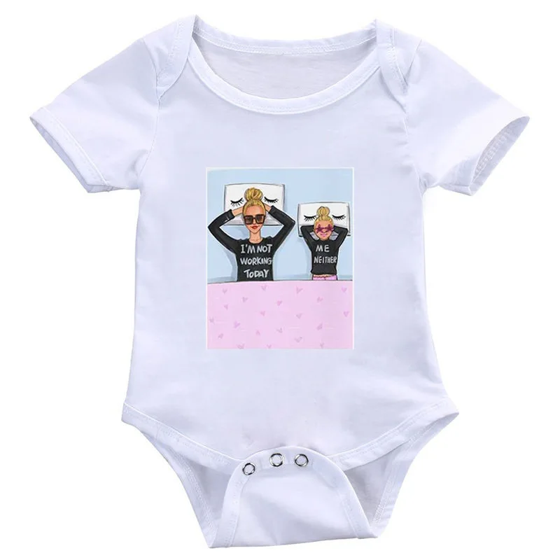 Семейная Одежда для мальчиков боди детей комбинезон с коротким рукавом белые