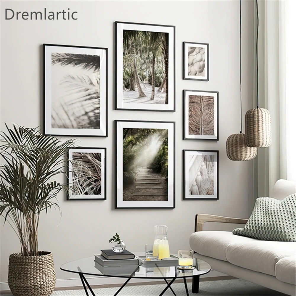 

The Branches Are Sunshine Forest Green#Q Canvas Poster Silk Fabric Modern Style Prints Party House Decor Room#2021-0128--21
