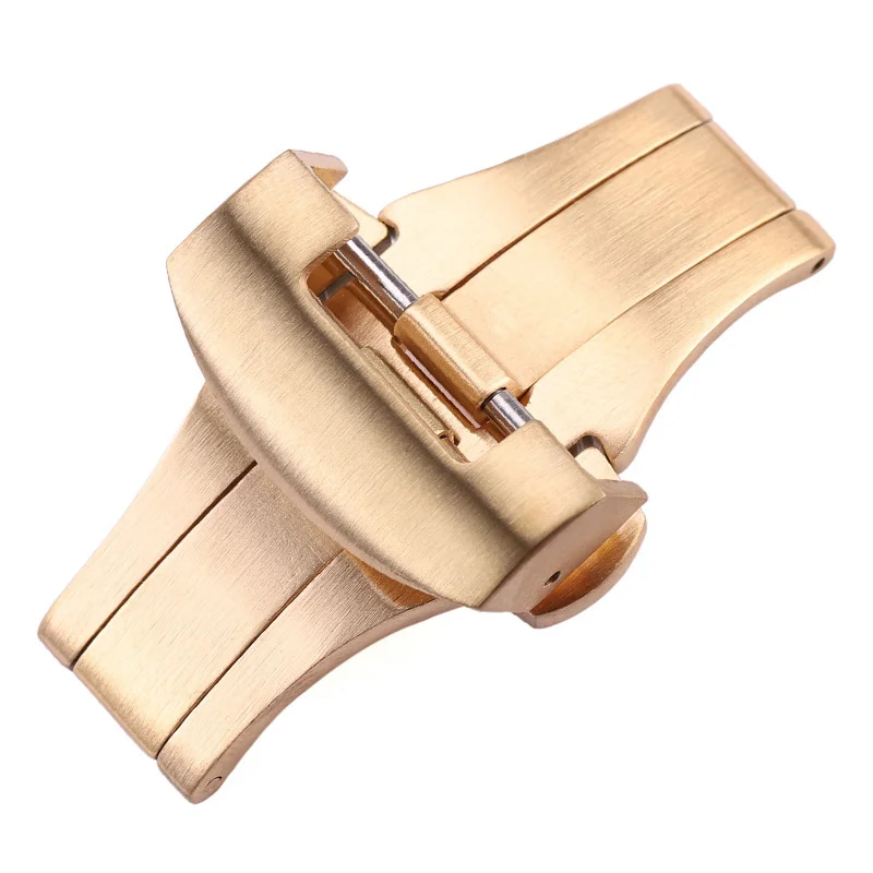 Fashion Black Golden Watch Buckle Accessories 22mm 20mm For Panerai Stainless Steel Double Button Butterfly Clasp Silver Buckle