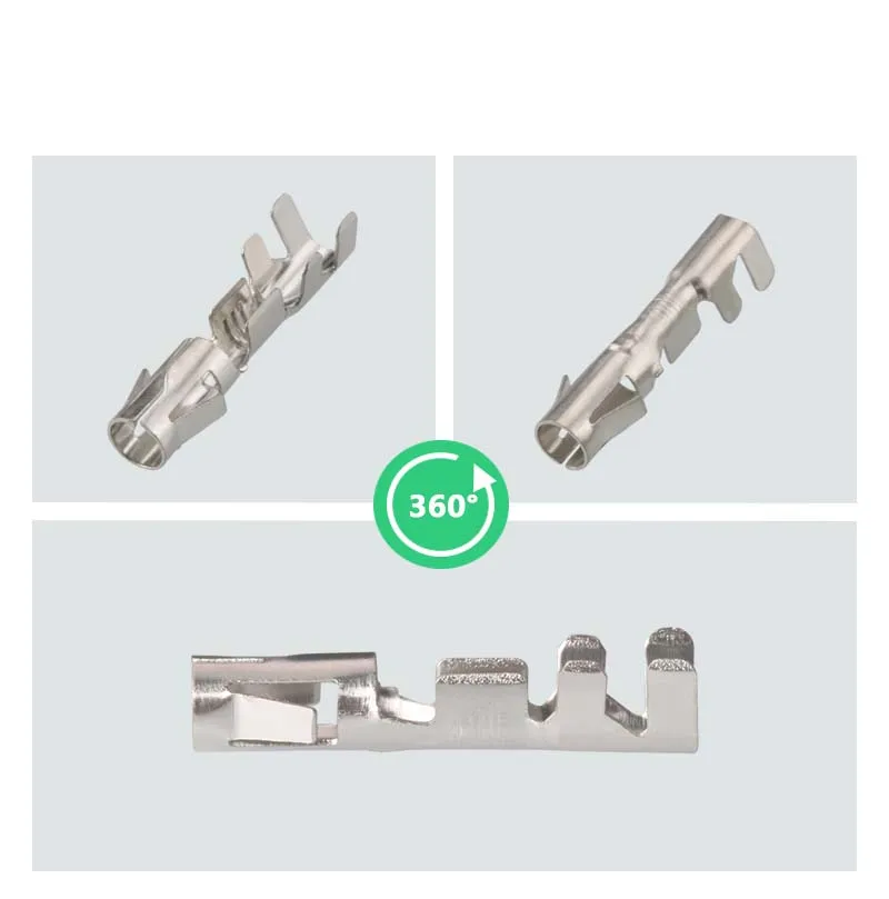 

100 шт. 3,5 мм AMP Tyco, разъем для провода, неизолированные автоматические обжимные клеммы, латунные контакты разъема электрической батареи