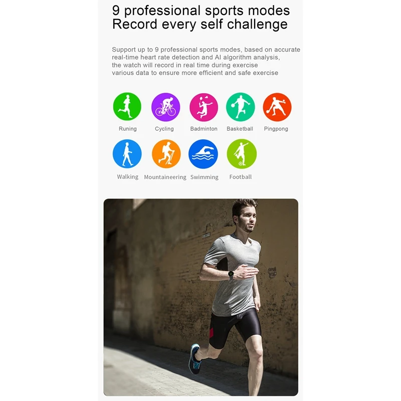 

W68 BT5.0 Smart Watch 1.4Inch Full Press Screen IP68 Waterproof Sports Watch Body Temperature Heart Rate Monitoring