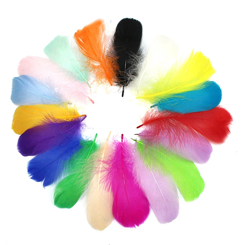 

Пушистые цветные гусиные Шлейфы в форме лебедя, 100 шт., 7-12 см, для рукоделия, изготовления ювелирных изделий