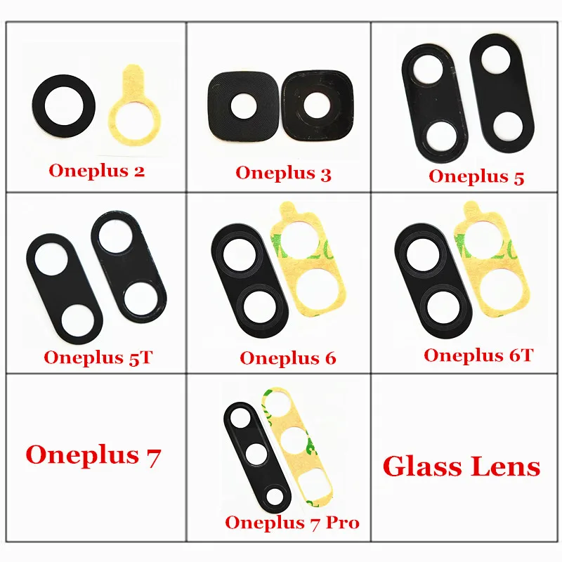 

1x New Rear Back Camera Glass Lens with Glue Sticker for Oneplus 7T 7 Pro 7 6 6T 5 5T 3 3T 2