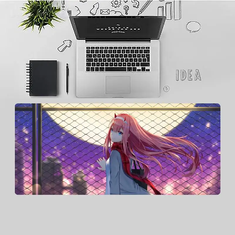 

Darling In The Franxx Locking Edge Mouse Pad Game Desk Table Protect Game Office Work Mouse Mat pad X XL Non-slip Laptop Cushion
