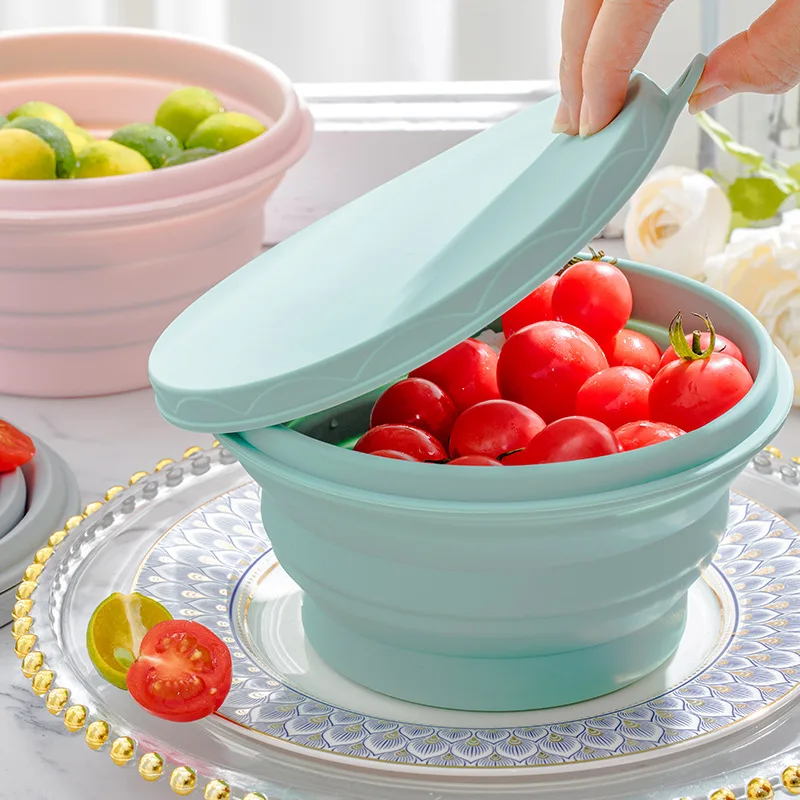 

Food Grade Silicone Folding Bowl Outdoor Travel Instant Noodle Bowl Portable Tableware Lunch Bowl Bento Bowl Silicone Cup