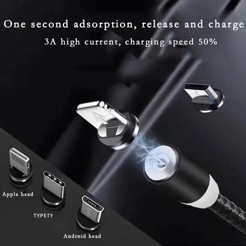 Магнитный Micro USB кабель для iPhone samsung Быстрая зарядка данных провод шнур магнитное
