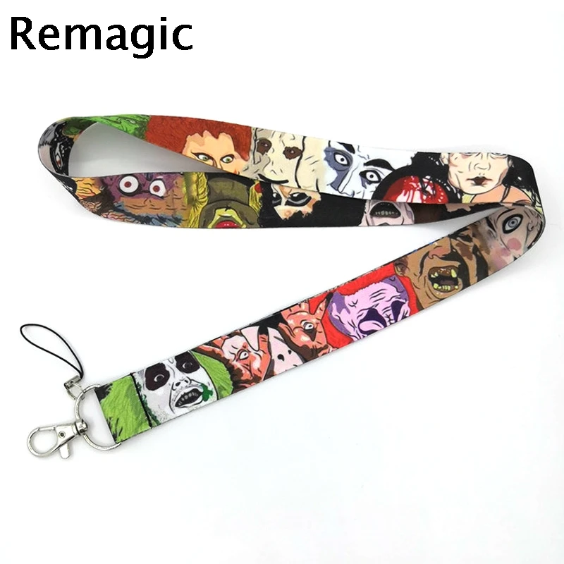 

Michael Myers Horror characters Neck keychain necklace Anime Cartoon Neck Strap Lanyard ID badge holder Keychain Lanyards