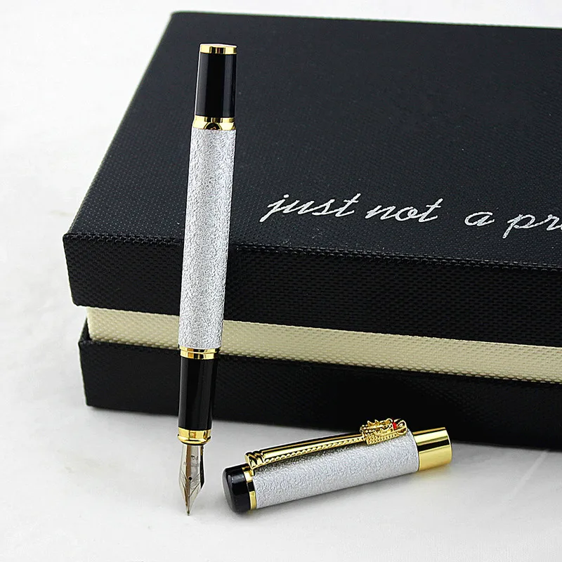 Ручка перьевая металлическая с кристаллами дракона 2 пера|Перьевые ручки| |