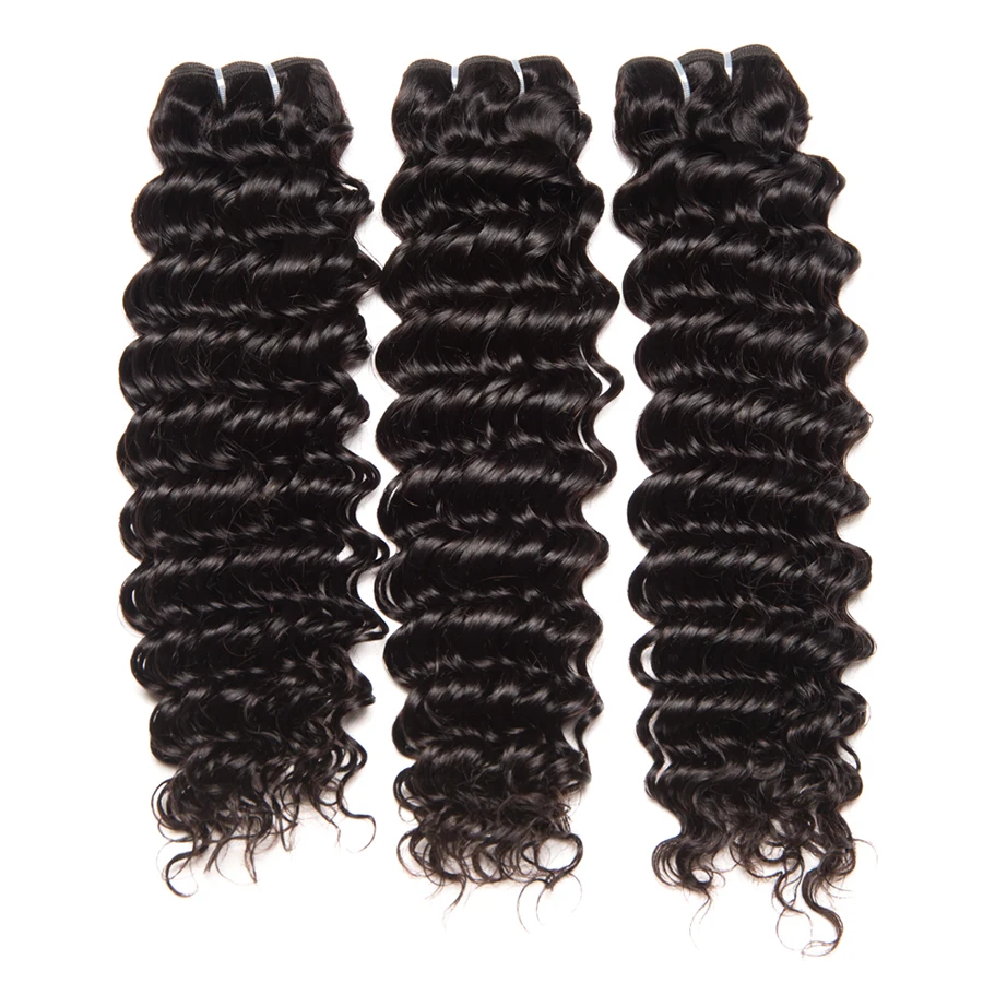 Mslyn Бразильские глубокие волнистые пучки человеческих волос плетение волосы Remy