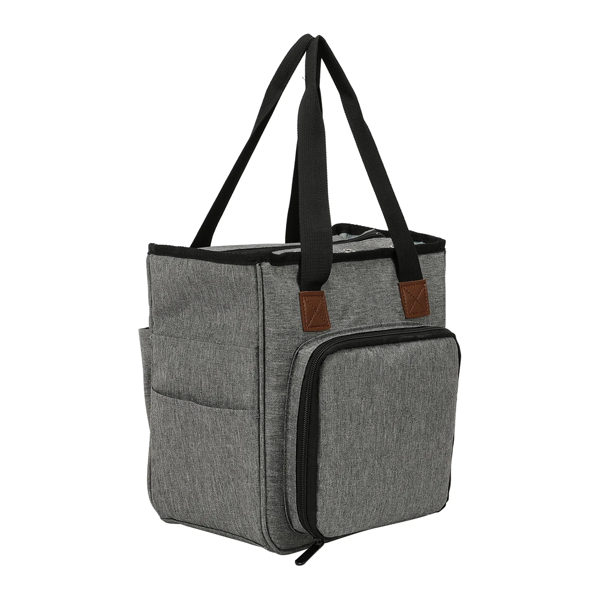 Gray Color Крючки для вязания крючком, нить, пряжа, сумка для хранения, шерстяные спицы, домашняя сумка-Органайзер, набор для шитья, сделай сам, дорожная сумка для хранения для мамы - Цвет: Gray Color