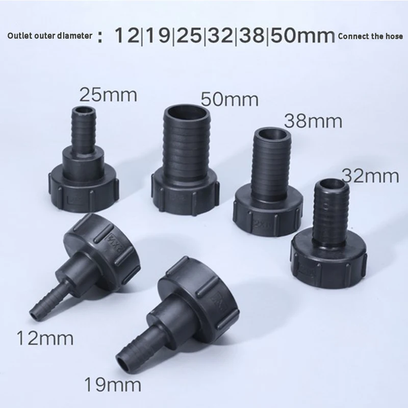 

1/2" 3/4" 1" 1.2" 1.5" 2" Thread IBC Tank Adapter Thicken Plastic Tap Connector Water Tank Fitting Home Garden Water Connectors