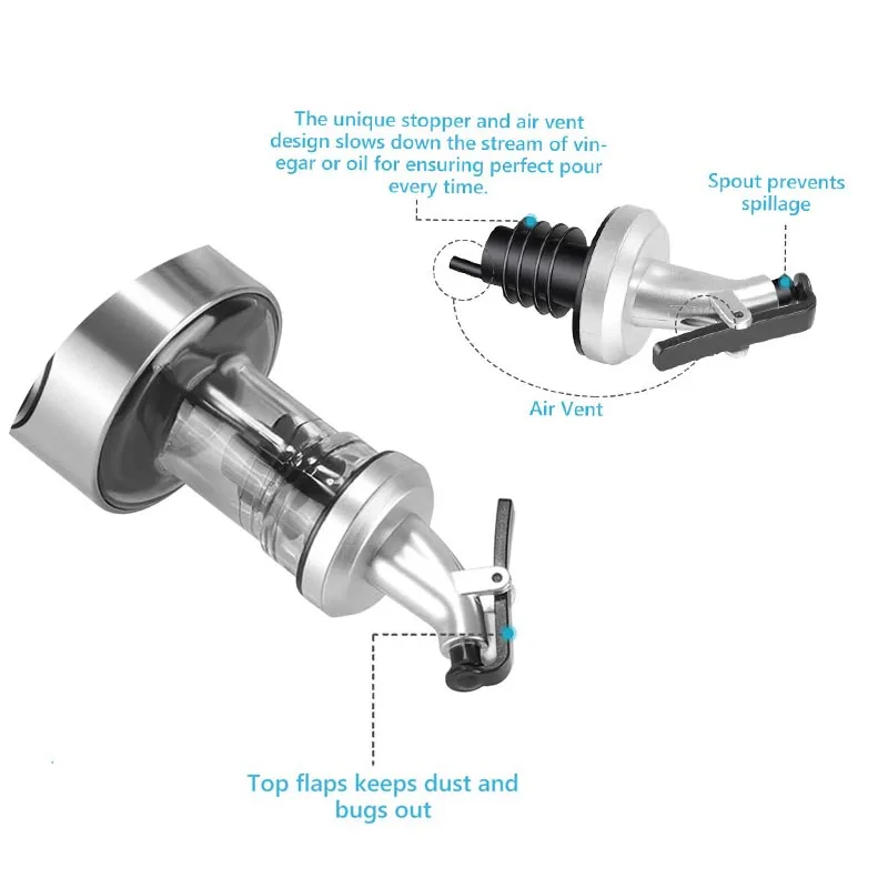 Диспенсер для масла и уксуса дозатор вина с распылителем без капель из