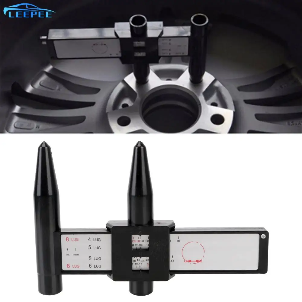 

Линейка на колесиках с изменяемым отверстием, инструмент для измерения расстояния на отверстиях, черный PCD штангенциркуль, колесный обод, б...