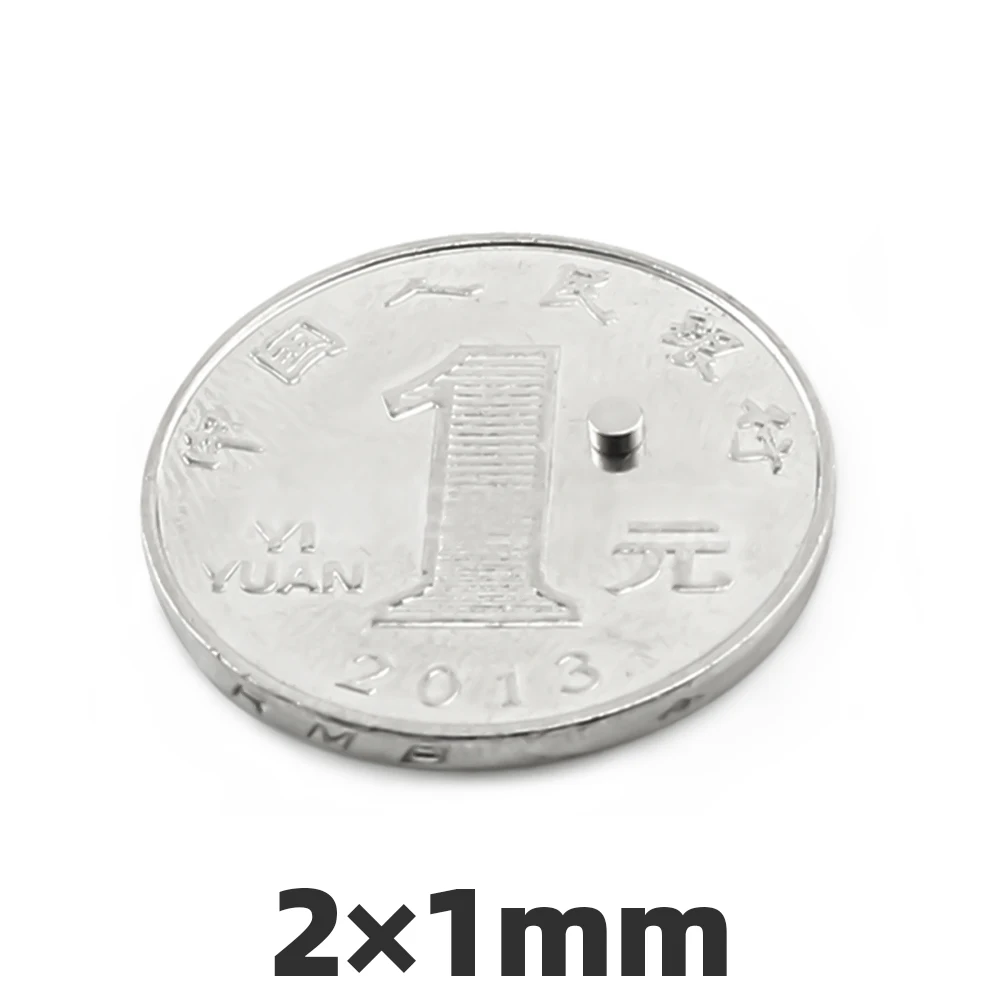 AIDIY 100/200/500 шт 2x1 мм маленький мини круглый неодимовый магнит N35 Дисковые магниты