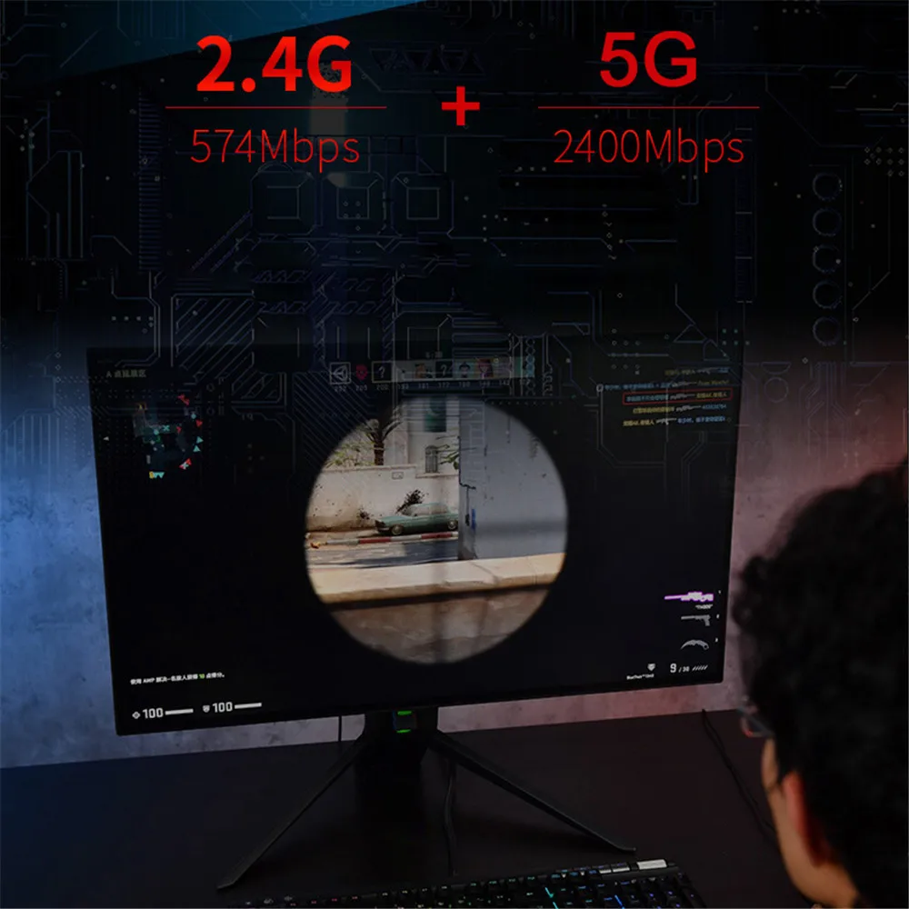 Адаптер Wi-Fi 3000 Мбит/с Bluetooth 5 0 2 4/5 ГГц 802.11ac | Компьютеры и офис