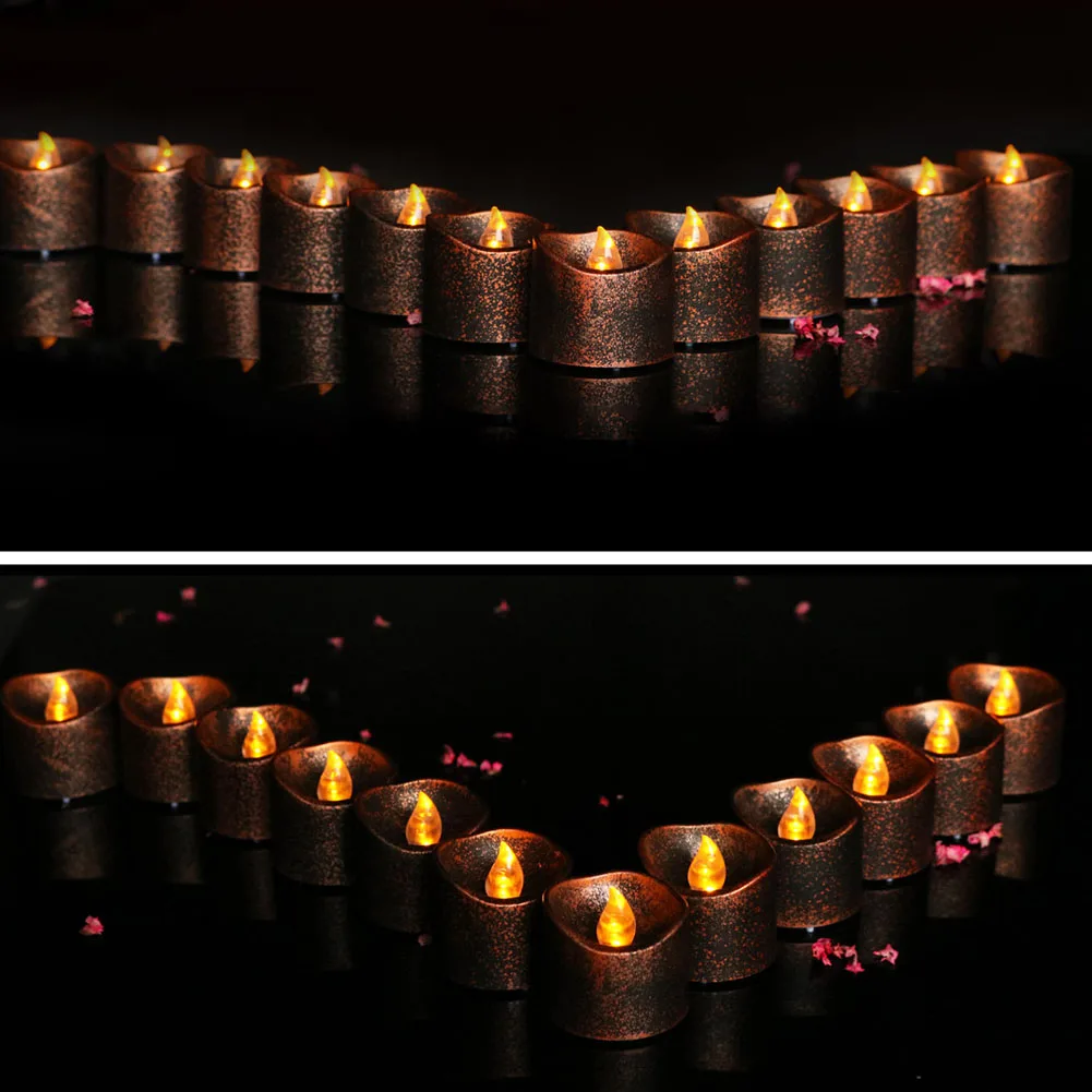 

2pcs Lamp Portable Halloween UV Flicker Cylindrical Candle Decoration Electronic