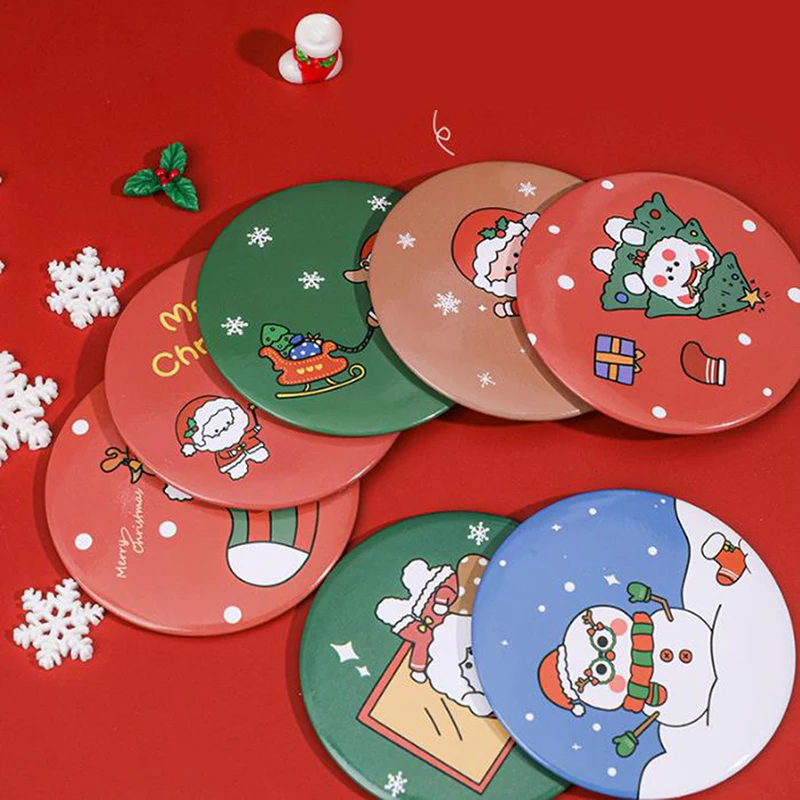 1 шт. рождественское портативное мини зеркало для макияжа|Зеркала макияжа| |