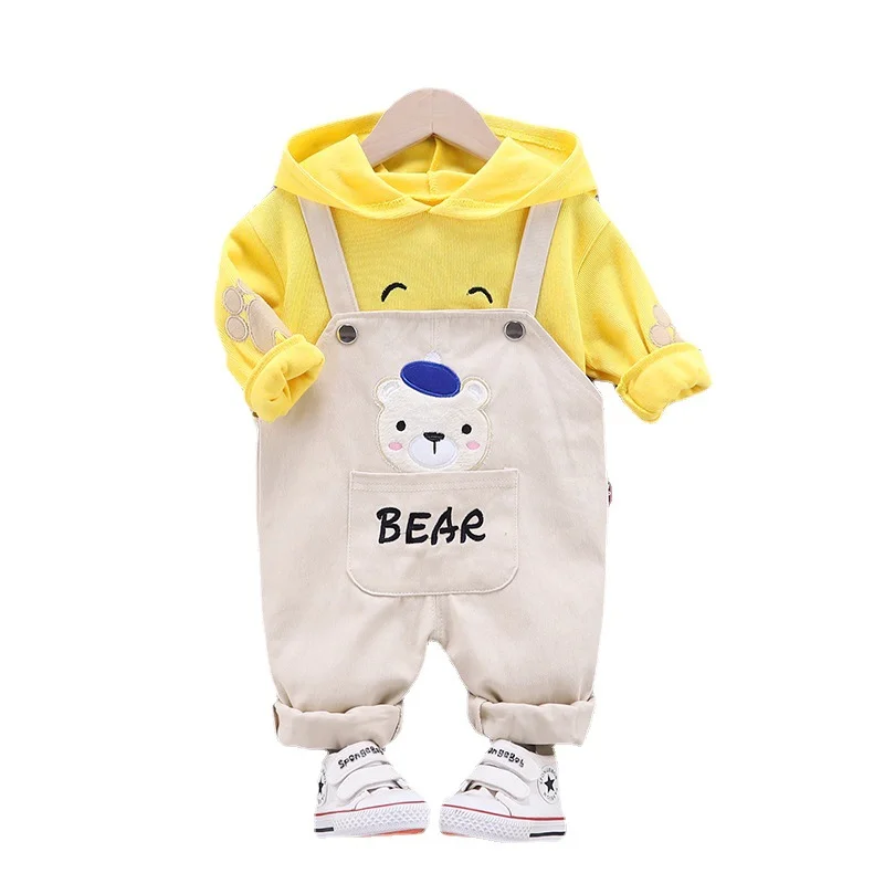 

New Spring Autumn Baby Fashion Clothes Children Boys Girls Cartoon Casual Hoodies Overalls 2Pcs/Set Kids Infant Cotton Tracksuit